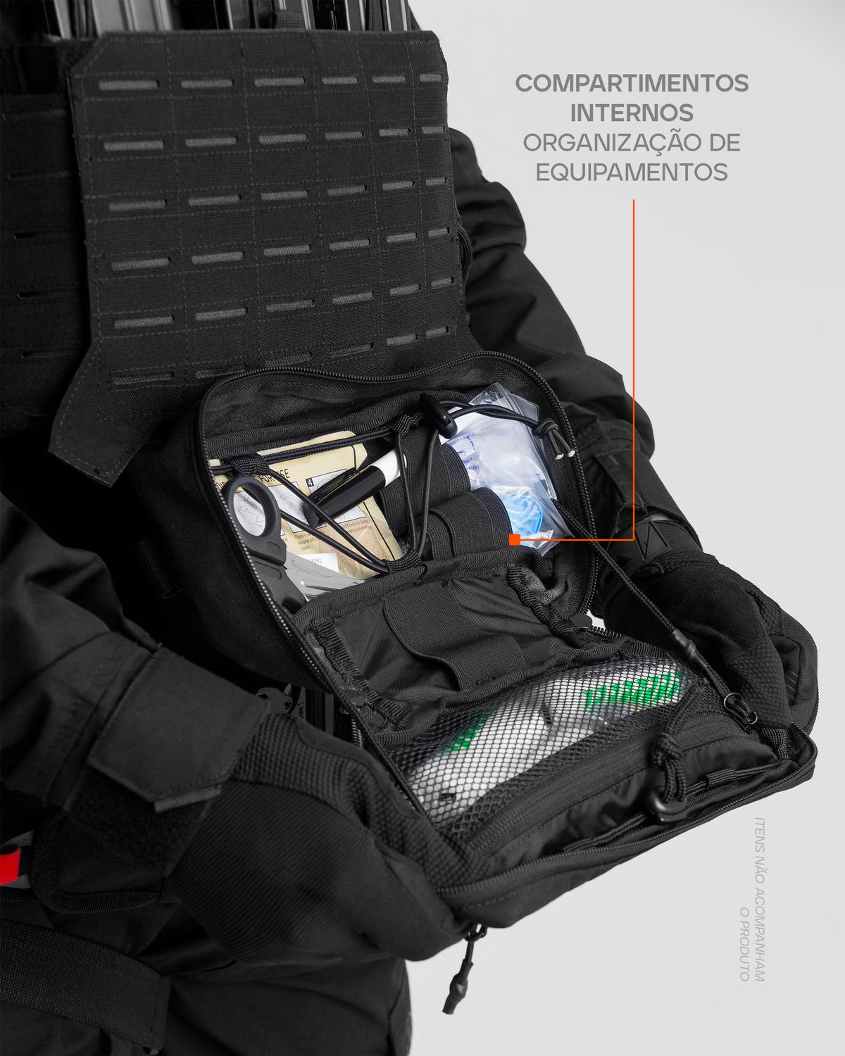 Bolso Modular Pochete para Plate Carrier Ares - Preto