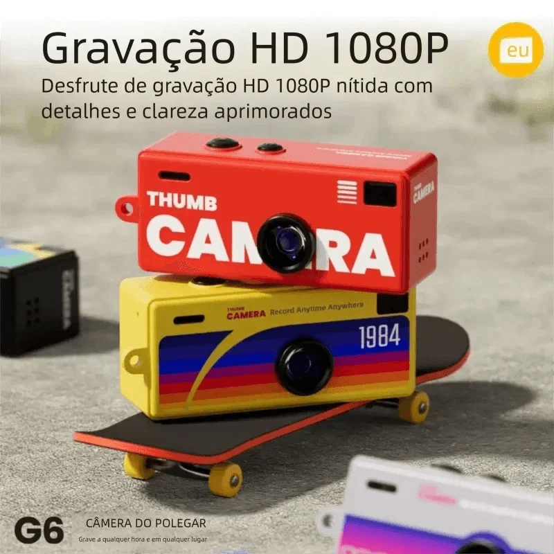 Mini Câmera Vintage 1984 – Chaveiro Retro