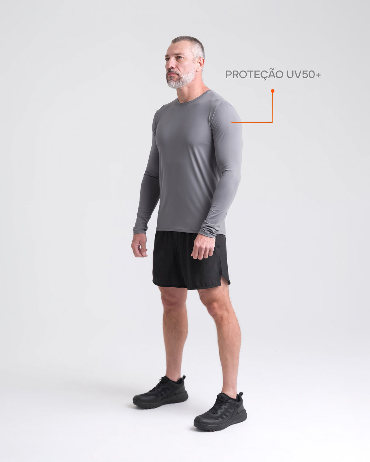 Blusa Segunda Pele Shade Masculina - Cinza